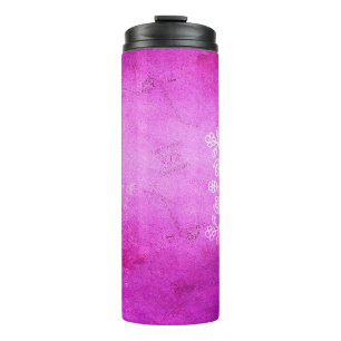 Mandala rosa Design Meditation zen Thermosbecher