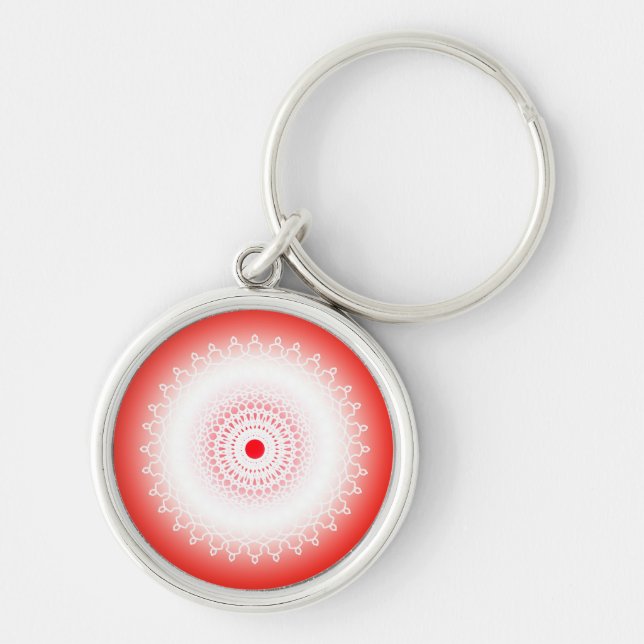 Mandala rouge schlüsselanhänger (Vorne)