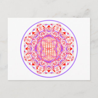 Mandala_rouge_violet Postkarte