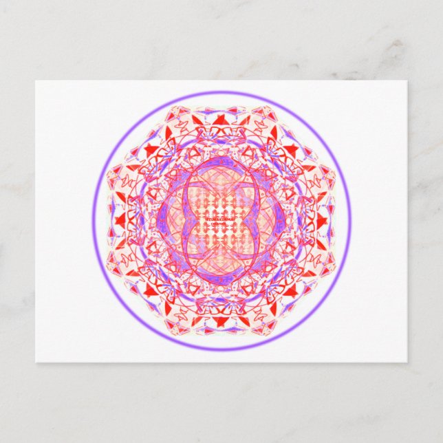 Mandala_rouge_violet Postkarte (Vorderseite)
