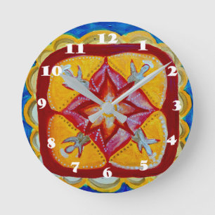 Mandala Runde (mittlere Uhr) Runde Wanduhr