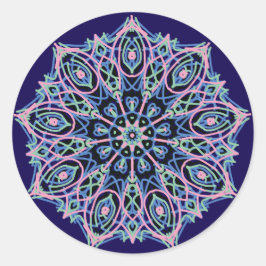 Mandala. Runder Aufkleber