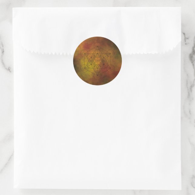 Mandala Runder Aufkleber (Tasche)