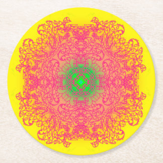 mandala runder pappuntersetzer