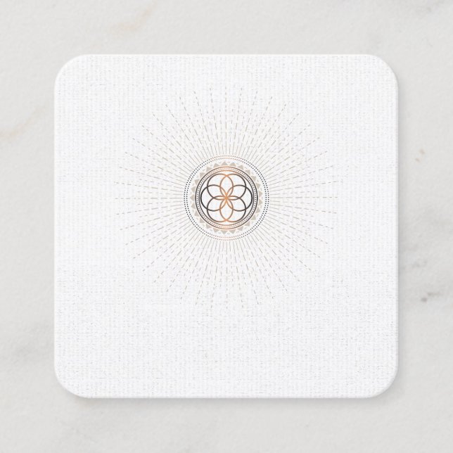 *~* Mandala Sacred Geometry Alchemy Shaman Quadratische Visitenkarte (Vorderseite)