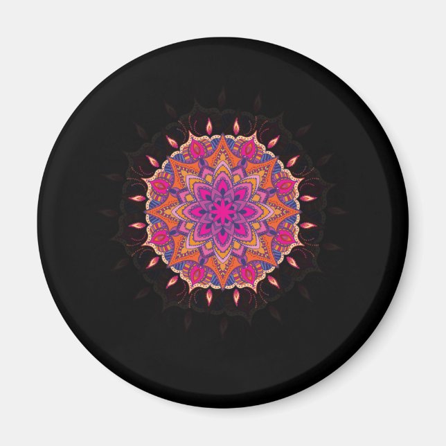 Mandala Sacred Geometry Prana Kunst, Dichtung und  Magnet (Vorne)