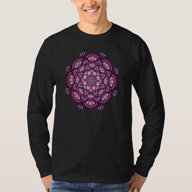 Mandala Sacred Geometry Spiritual Graphic T-Shirt (Vorderseite)