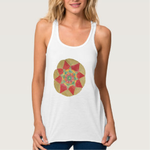 Mandala Sakrale Geometrie Tank Top, weiß Top