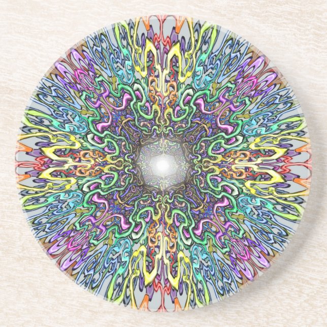 Mandala Sandstein Untersetzer (Vorne)