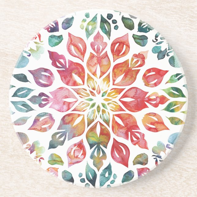 Mandala Sandstone Untersetzer (Vorne)