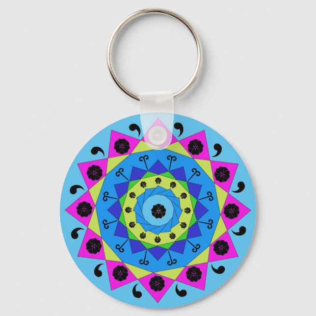 Mandala Schlüsselanhänger (Vorderseite)