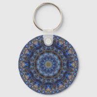 Mandala-Schlüsselanhänger "Lapis Lazuli Laminate"