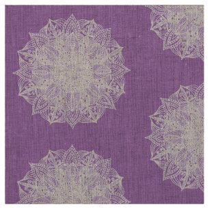 Mandala-Schneeflocke-lila Muster-Gewebe Stoff