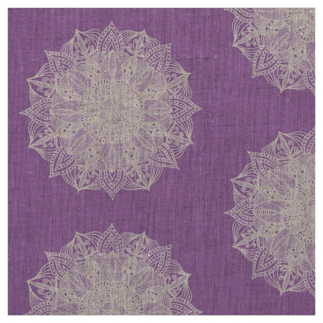 Mandala-Schneeflocke-lila Muster-Gewebe Stoff (Muster)