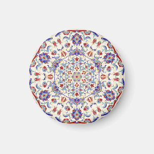 Mandala-Schönheit: Farbige kulturelle Mosaik Magnet