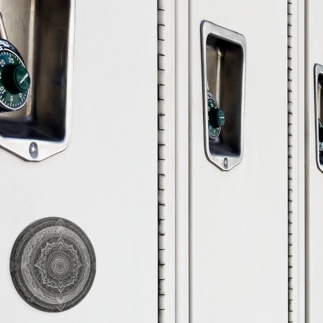 Mandala schwarz-weiß magnet (In Situ (Schrank))