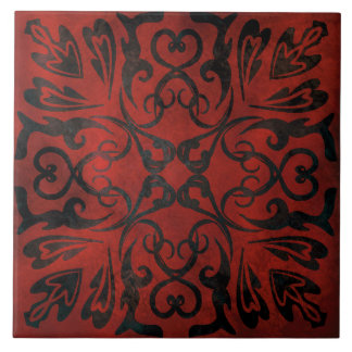 Mandala schwarze romantische elegante Keramikflies Fliese