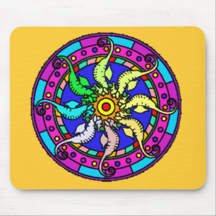Mandala-Seepferd Mousepad