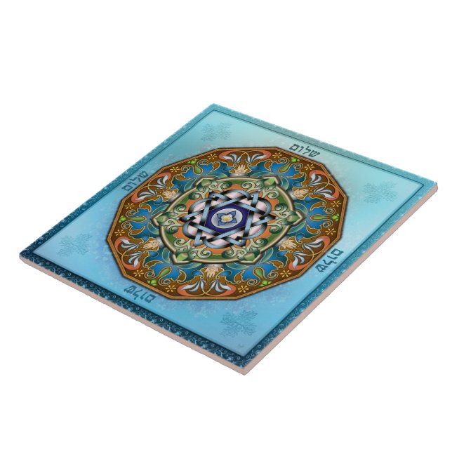 Mandala Shalom Fliese (Seite)