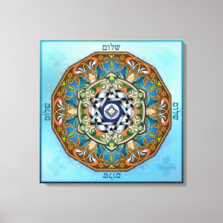 Mandala Shalom Leinwanddruck