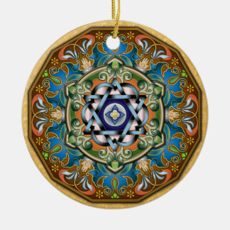 Mandala Shalom Verzierung Keramik Ornament