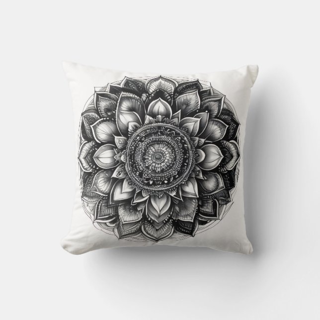Mandala-Shirt Kissen (Vorderseite)