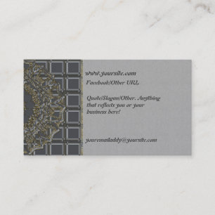 Mandala Silver Einführungskarte Visitenkarte