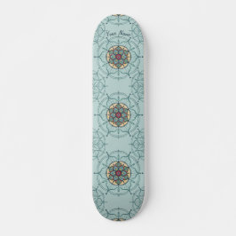 Mandala Skateboard mit Ihrem Namen