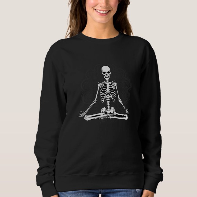 Mandala Skeleton Yoga Chakra Hindu Esoteric Sweatshirt (Vorderseite)