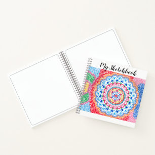 Mandala Sketchbook   personalisierter Titel Notizbuch