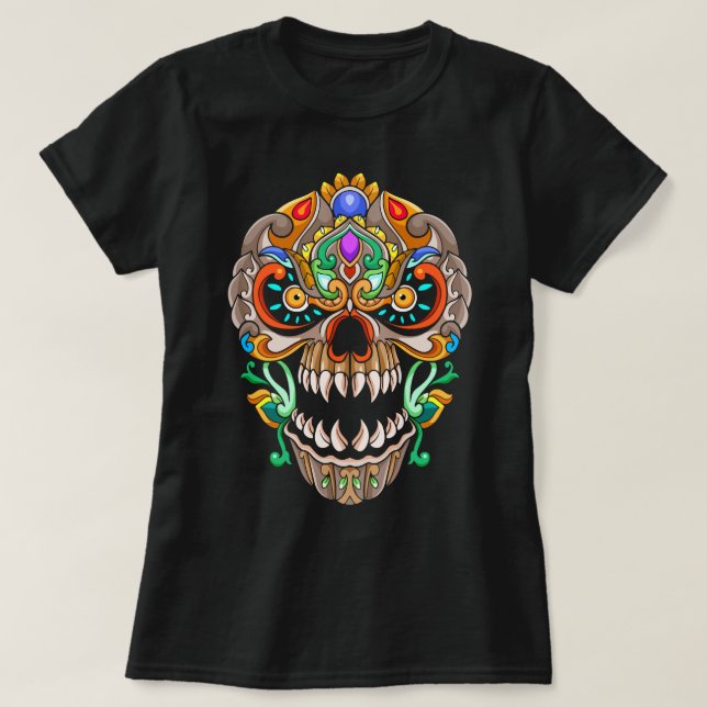 Mandala Skull T-Shirt (Design vorne)