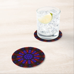 Mandala Southwestern Hippie Boho Chic Bohemisch Runder Pappuntersetzer