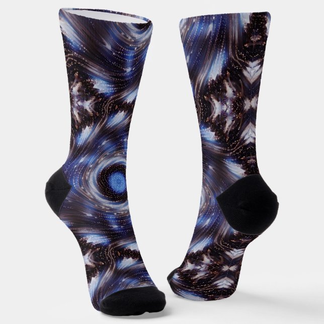 Mandala Space Art Funky Socks Socken (Gewinkelt)