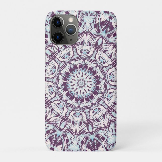 Mandala Spiritual Kaleidoscope Blue Purple White.  Case-Mate iPhone Hülle (Rückseite)