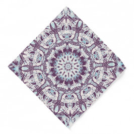 Mandala Spiritual Kaleidoscope Blue Purple White. Halstuch