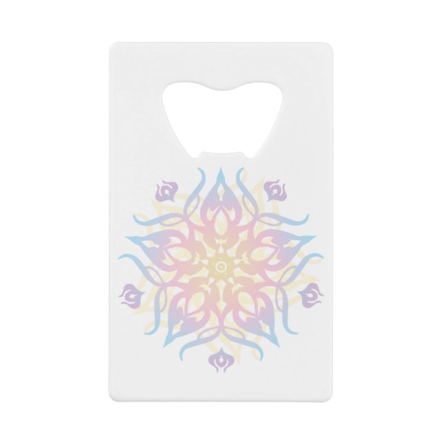 Mandala Sprite Burst Geldbeutel Flaschenöffner (Vorderseite)