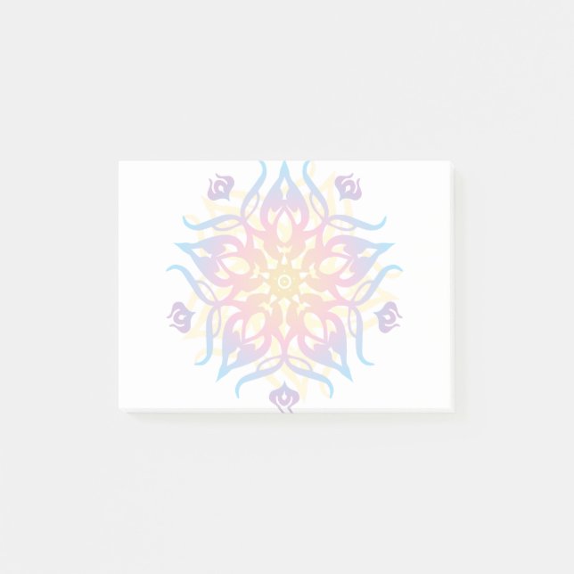 Mandala Sprite Burst Post-it Klebezettel (Vorderseite)