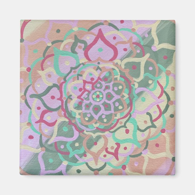 Mandala Square Magnet (Vorne)