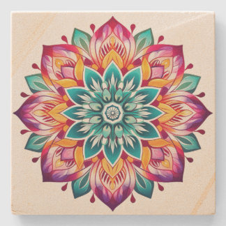 Mandala Steinuntersetzer