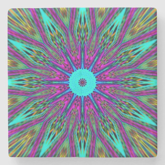 Mandala Steinuntersetzer (Vorderseite)