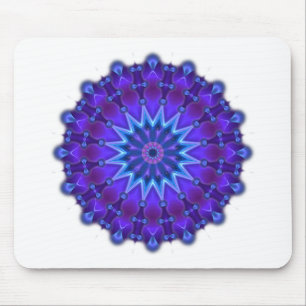 Mandala-Stern in blau Mousepad