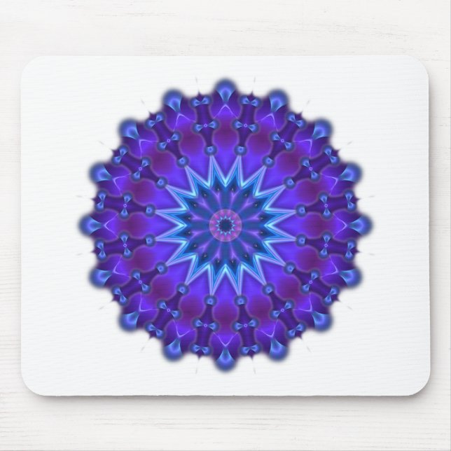 Mandala-Stern in blau Mousepad (Vorne)