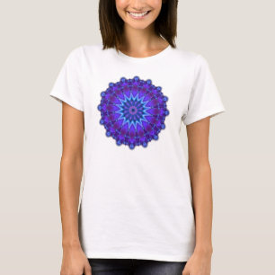 Mandala-Stern in blau T-Shirt