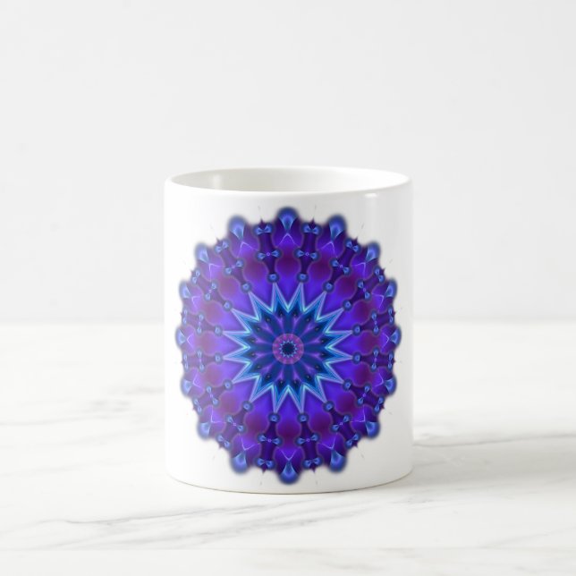Mandala-Stern in blau Tasse (Mittel)