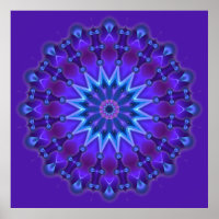 Mandala-Stern in blau | violett