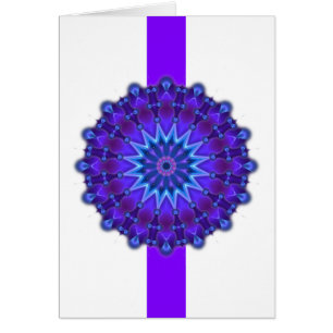Mandala-Stern in blau   violetter Streifen