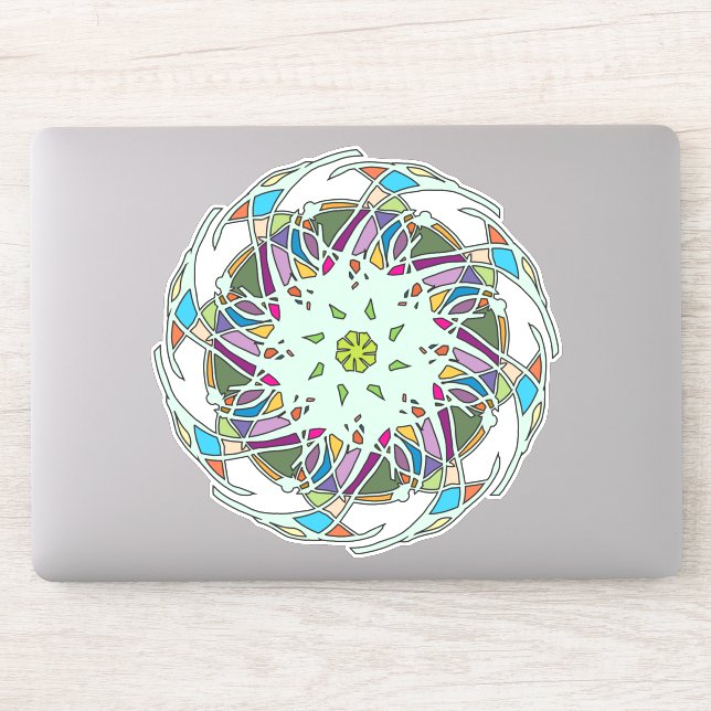 Mandala-Sticker Aufkleber (Computer)