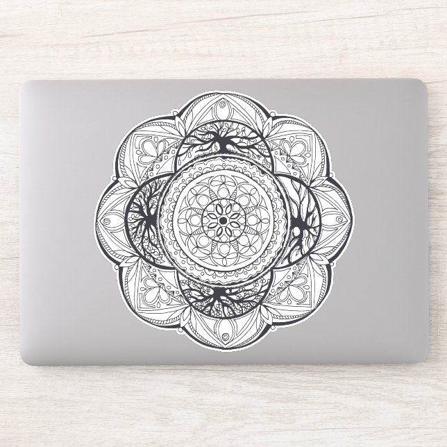 Mandala-Sticker Aufkleber (Computer)