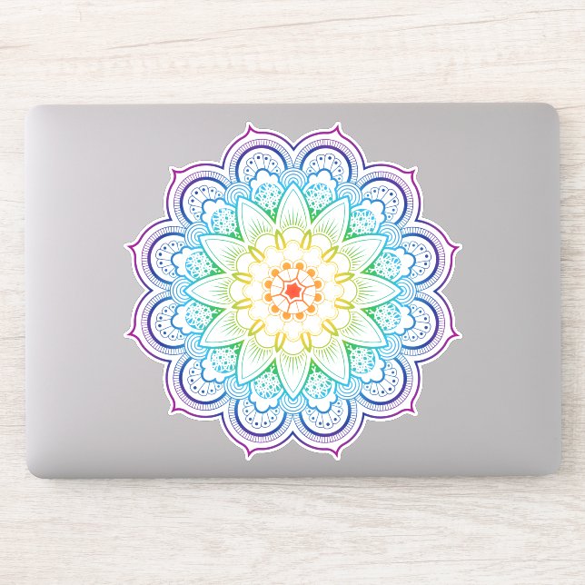 Mandala-Sticker Aufkleber (Computer)