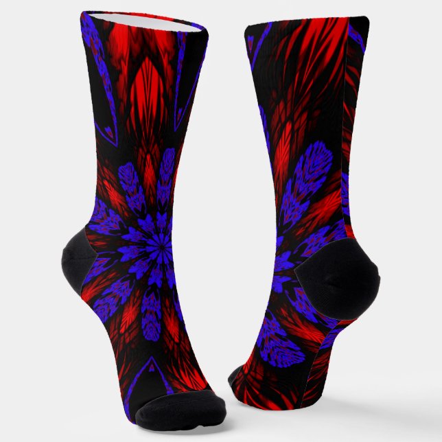 Mandala Südwestlicher Hippie Boho Chic Bohemian Socken (Gewinkelt)